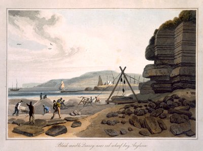 Black Marble Quarry near Red Wharf Bay, Anglesea, from 